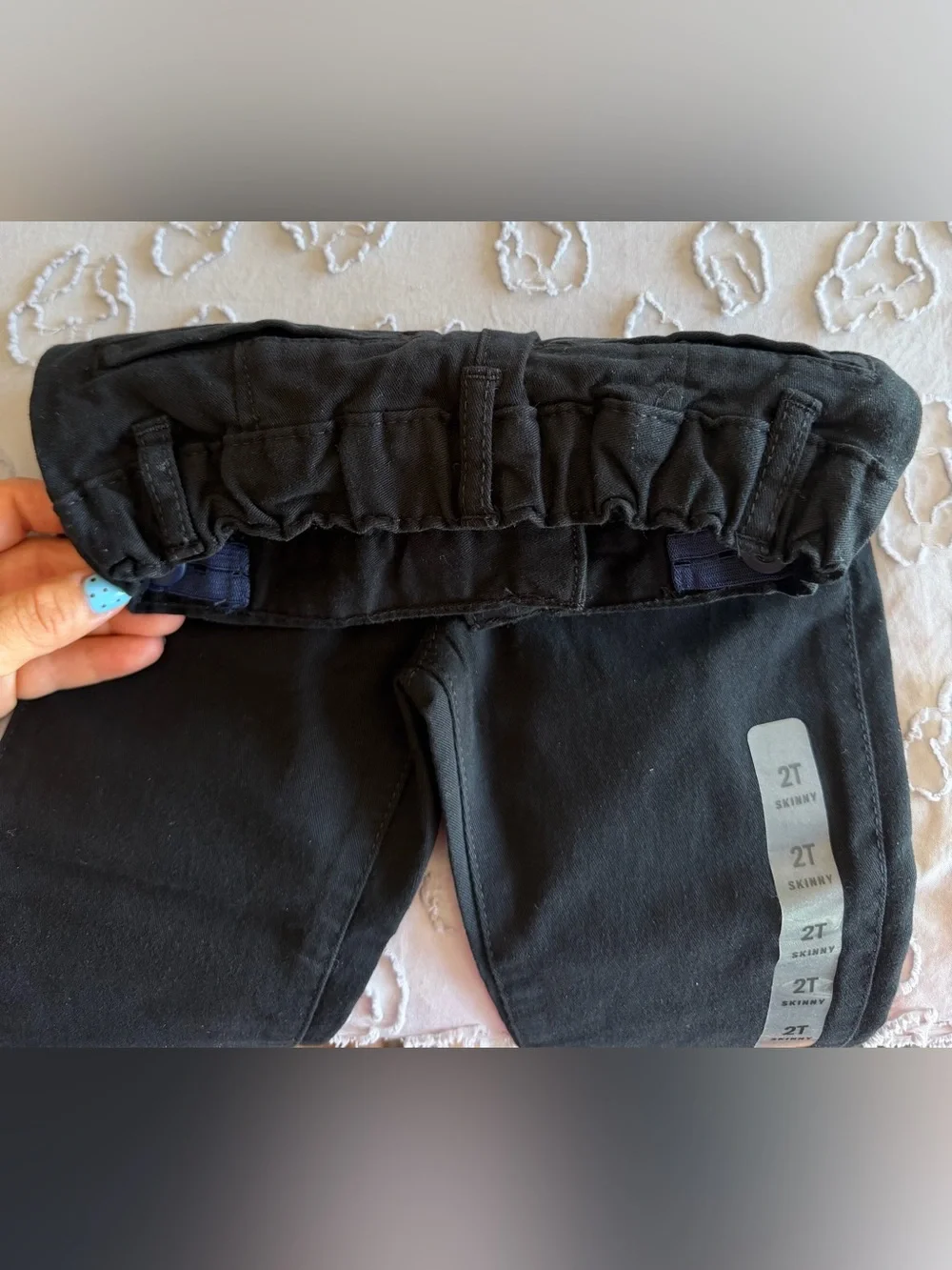 NWT The Children’s Place Toddler Boys Black Skinny Chino Pants Size 2T Uniform